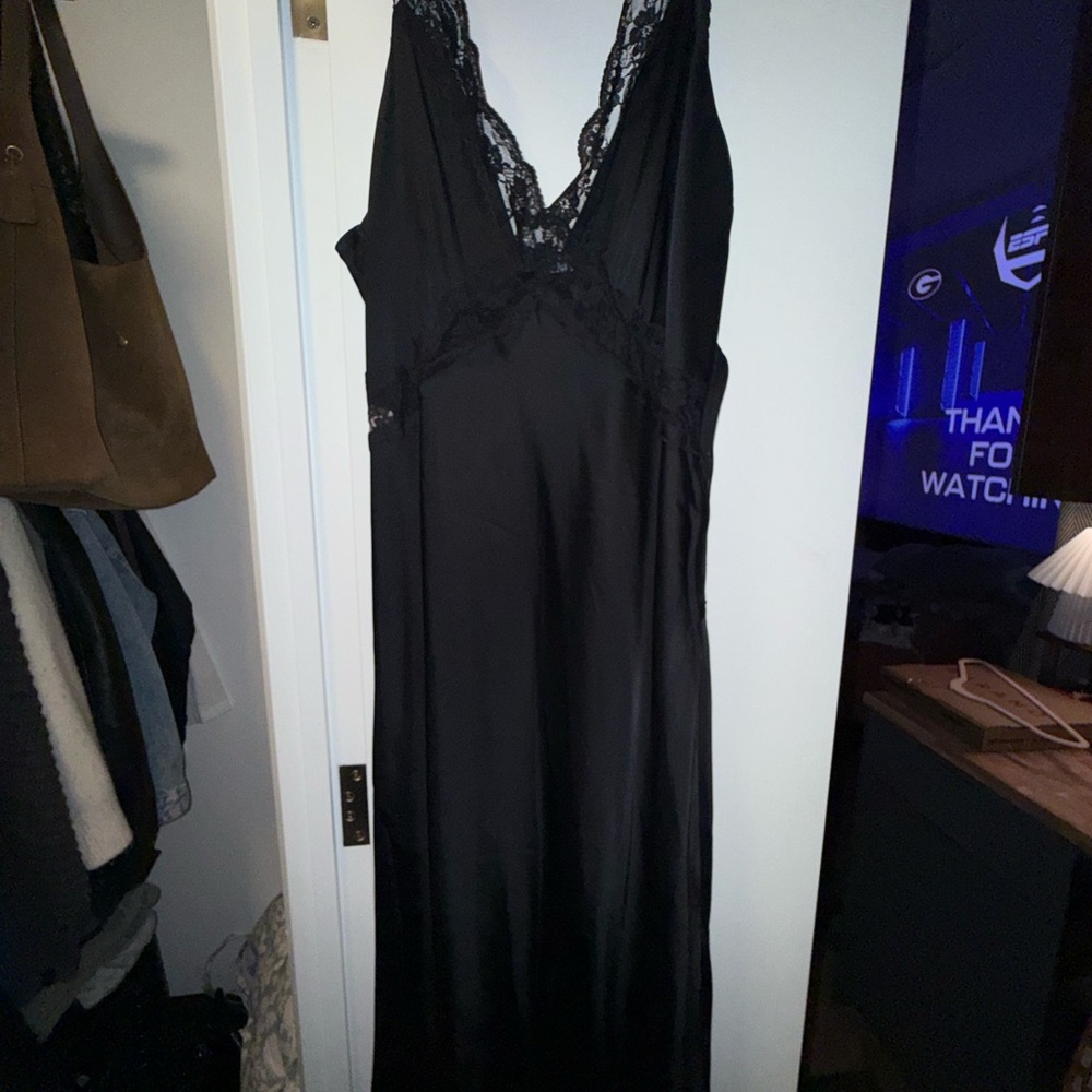 Abercrombie & Fitch Black Lace Slip Dress